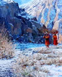 Naseeb Khan, 24 x 30 Inch, Oil on Canvas, Landscape Painting, AC-NSBK-021 Naseeb Khan, 24 x 30 Inch, Oil on Canvas, Landscape Painting, AC-NSBK-021